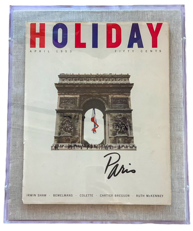 Framed Holiday Magazine Cover - April 1953, "Paris" (Blue Frame)