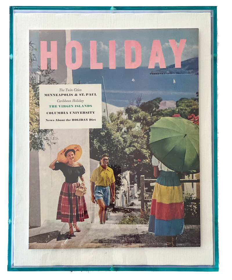 Framed Holiday Magazine Cover - February 1951, "The Virgin Islands"