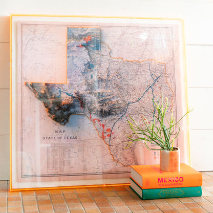 1887 State of Texas Map Print
