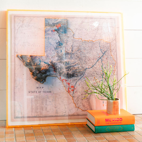 1887 State of Texas Map Print