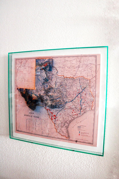 1887 State of Texas Map Print