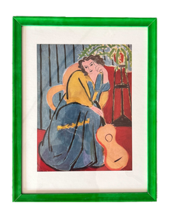 Framed 1946 Matisse First Edition Lithograph - "Femme Assise Et Guitare"
