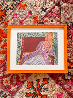 Framed 1946 Matisse First Edition Lithograph - "Jeune Femme Assise"