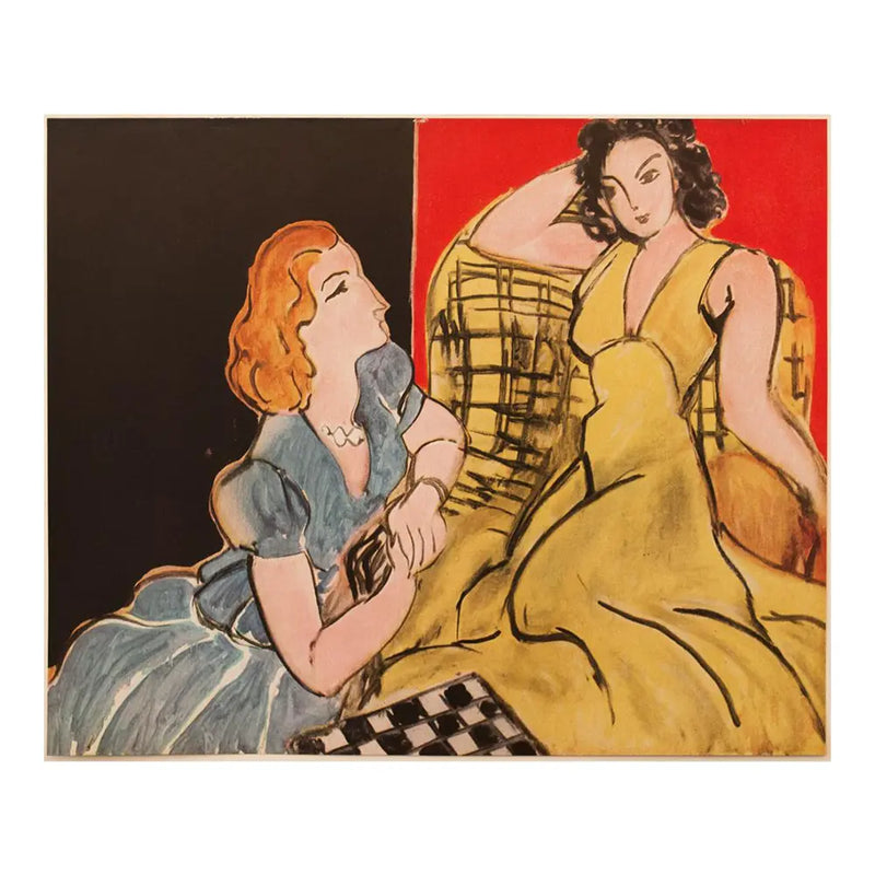 Framed 1946 Matisse First Edition Lithograph - "La Conversation"
