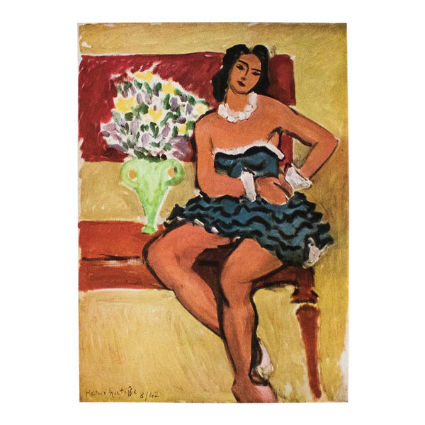 Framed 1946 Matisse First Edition Lithograph - "La Danseuse A La Robe Bleue"