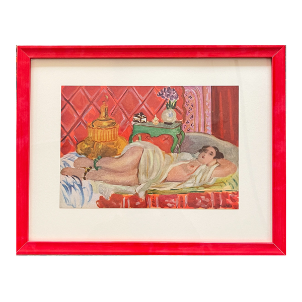 Framed 1946 Matisse First Edition Lithograph - "Red Odalisque"