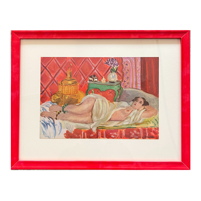 Framed 1946 Matisse First Edition Lithograph - "Red Odalisque"