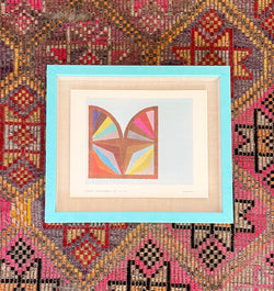 Framed 1968 Frank Stella Print - "Study for Painting (ABRA III)"
