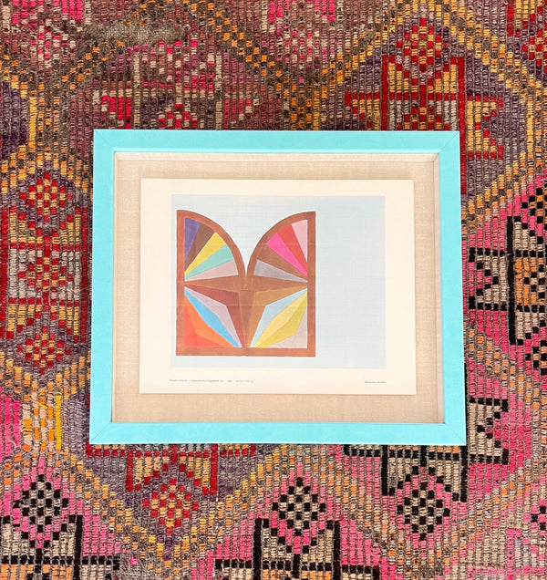 Framed 1968 Frank Stella Print - "Study for Painting (ABRA III)"