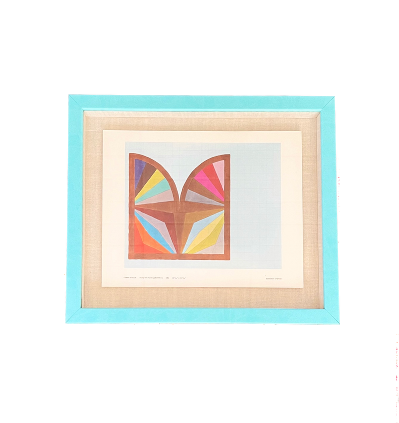 Framed 1968 Frank Stella Print - "Study for Painting (ABRA III)"