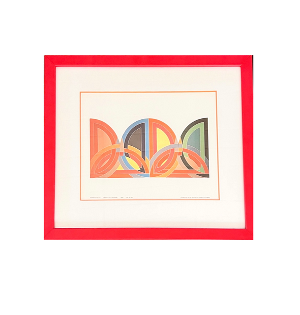 Framed 1968 Frank Stella Print - "TAHKT-I-SULAYMAN I"