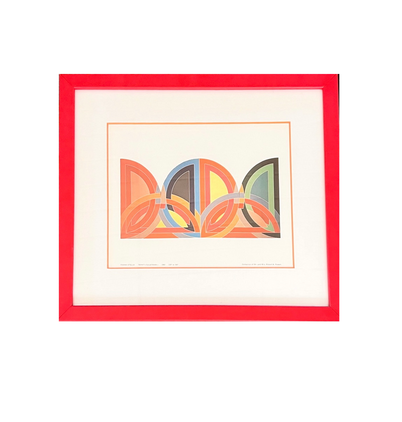 Framed 1968 Frank Stella Print - "TAHKT-I-SULAYMAN I"