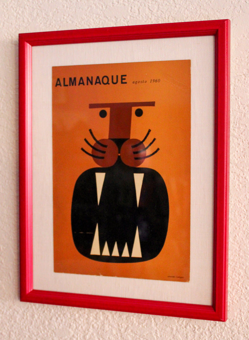 Framed Almanaque Magazine Cover - August 1960