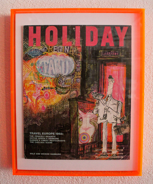 Framed Holiday Magazine Cover - January 1968, "Travel Europe"