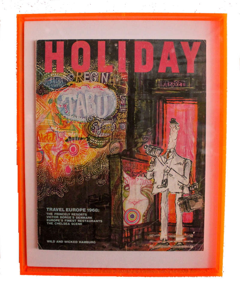 Framed Holiday Magazine Cover - January 1968, "Travel Europe"