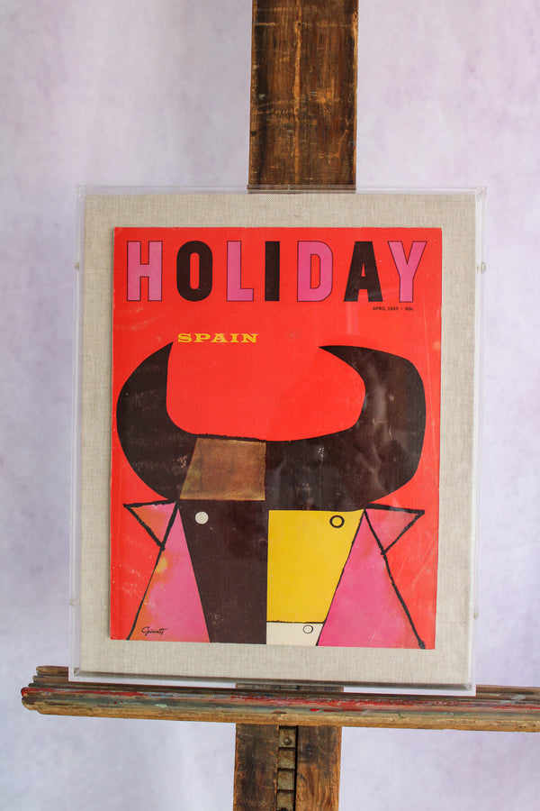 Framed Holiday Magazine Cover - April 1965, "Spain"