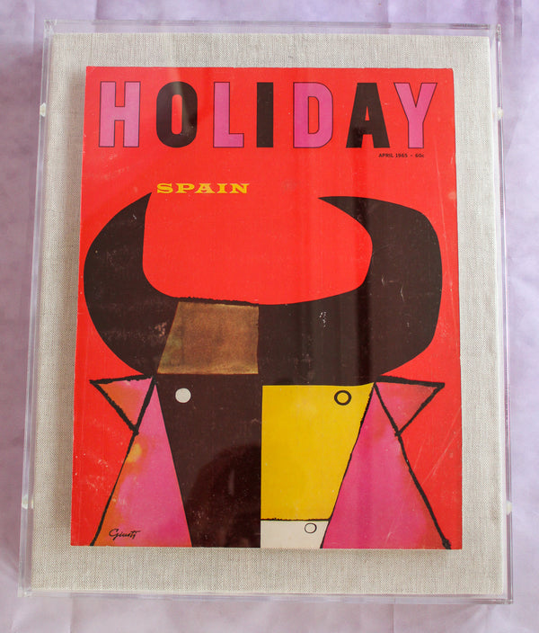 Framed Holiday Magazine Cover - April 1965, "Spain"