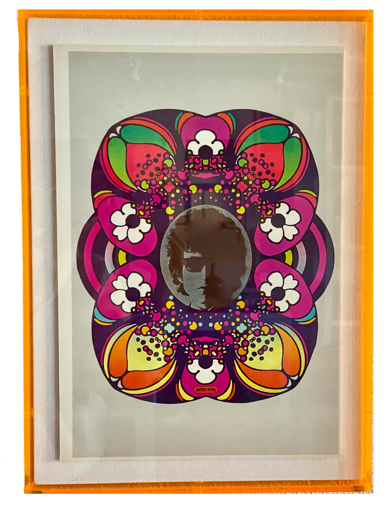 Framed Peter Max Original Lithograph Poster - Bob Dylan