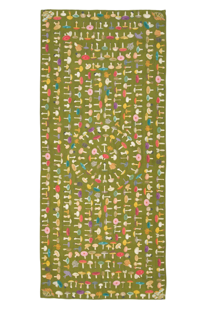 S&B x John Derian Green 'Fungi' Linen Tablecloth