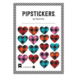 Fuzzy Flannel Hearts Stickers