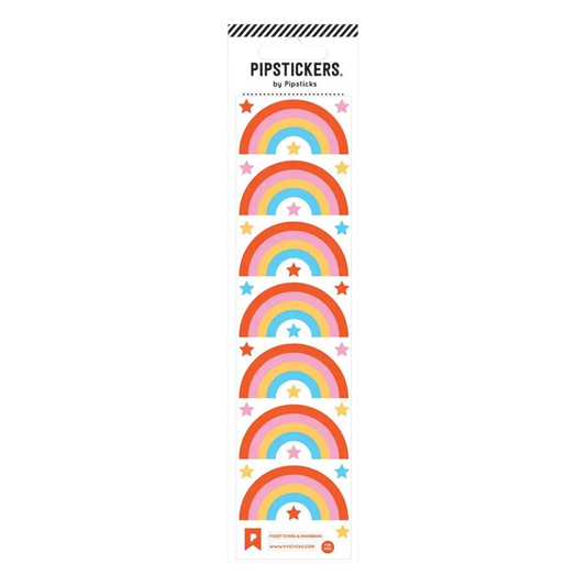 Fuzzy Stars & Rainbows Stickers