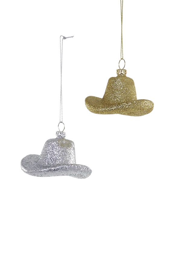 Glitter Cowboy Hat Ornament