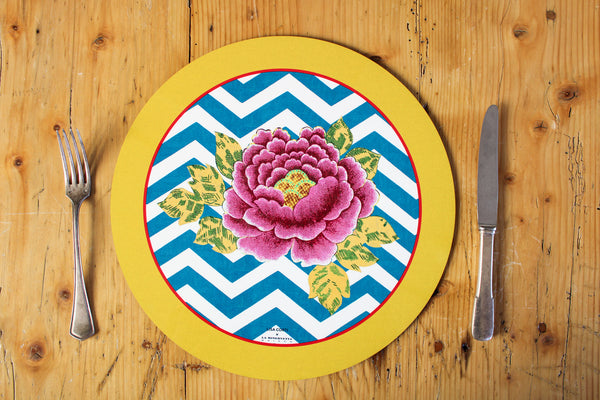 Glory Zig Zag Placemat - Peacock