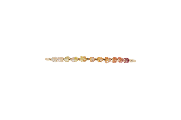 Gold Filled Ball Bracelet 2mm - Sunrise Ombre