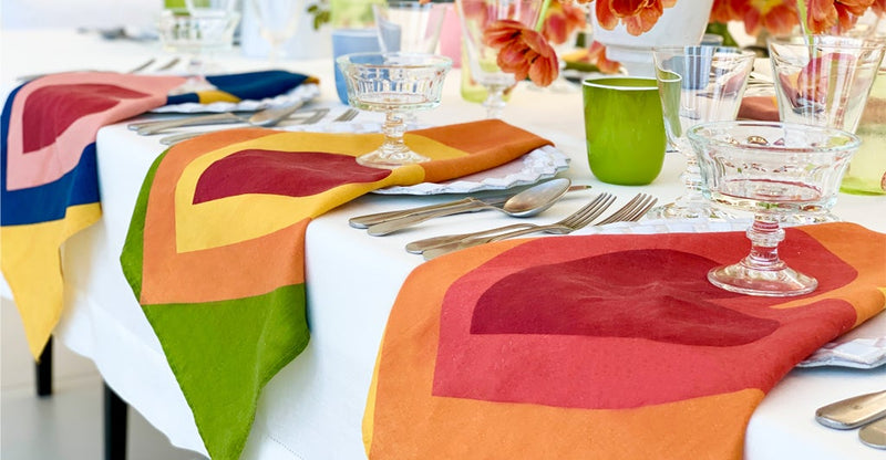 Heart Linen Napkins - Set of Six