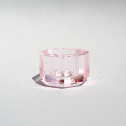 Hexagon Crystal Candleholder - Pink