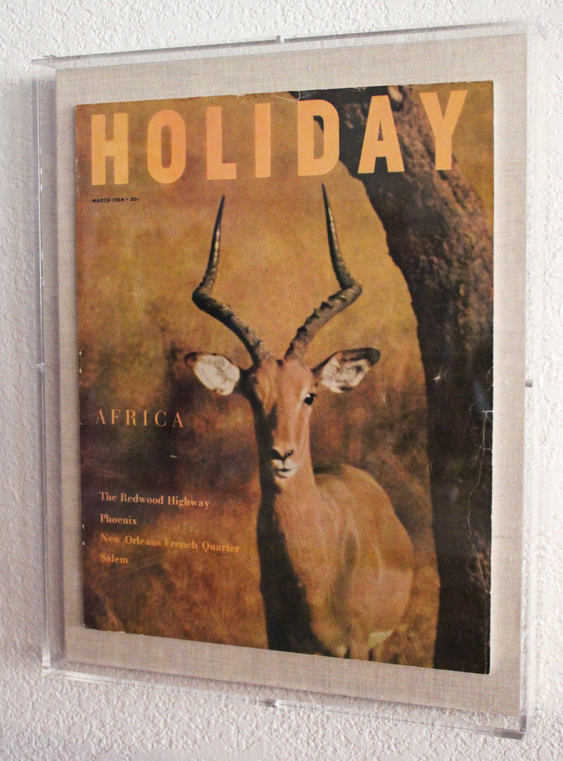 Framed Holiday Magazine Cover - March 1954, "Africa"