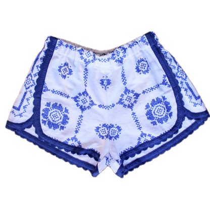 Embroidered Italian Dolphin Shorts - One of a Kind