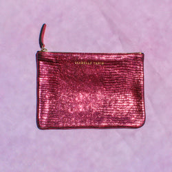 Shimmer Leather Pouch - Small