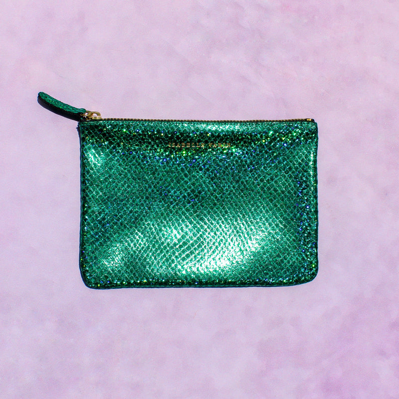 Shimmer Leather Pouch - Small