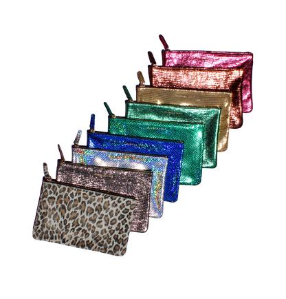 Shimmer Leather Pouch - Small