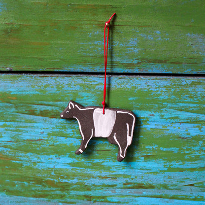 Ceramic Cow Ornament