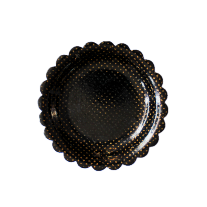 Black Scalloped Ashtray
