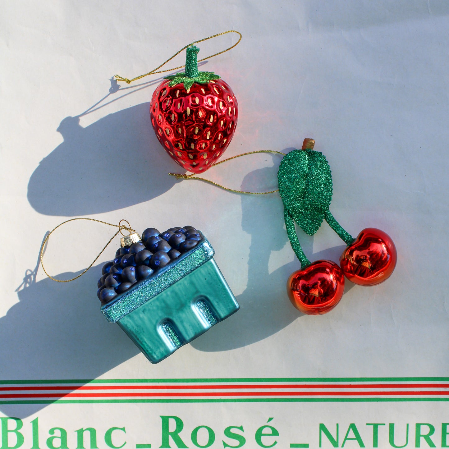 Farmstand Blueberries Basket Ornament