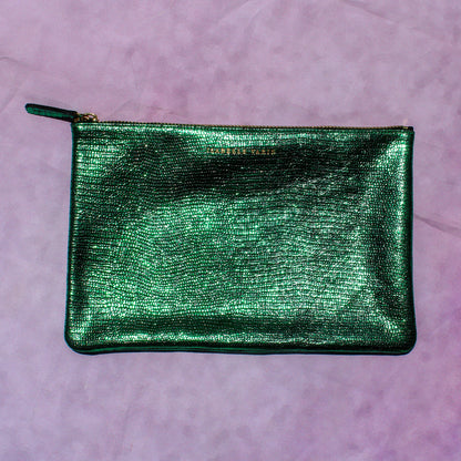 Shimmer Leather Pouch - Medium