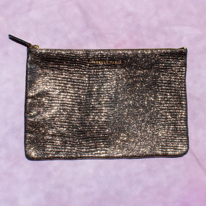 Shimmer Leather Pouch - Medium