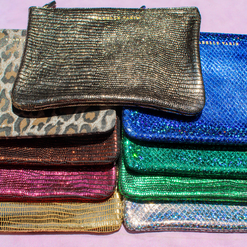 Shimmer Leather Pouch - Small