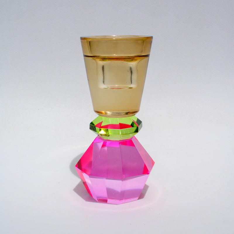 Diamond Cone Crystal Candleholder