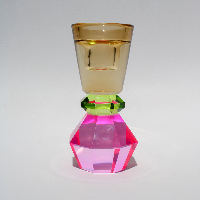 Diamond Cone Crystal Candleholder