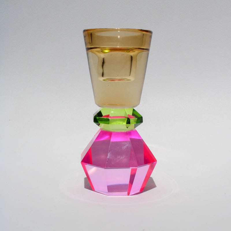 Diamond Cone Crystal Candleholder