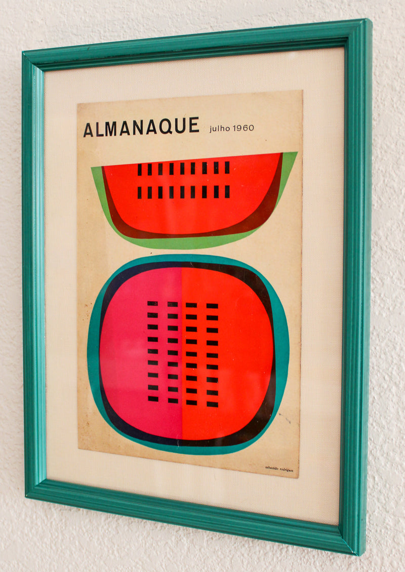 Framed Almanaque Magazine Cover - July 1960