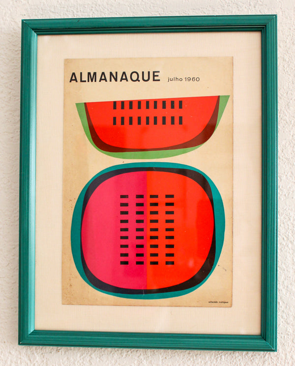 Framed Almanaque Magazine Cover - July 1960