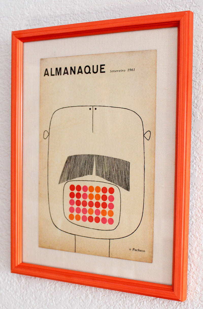 Framed Almanaque Magazine Cover - February 1961