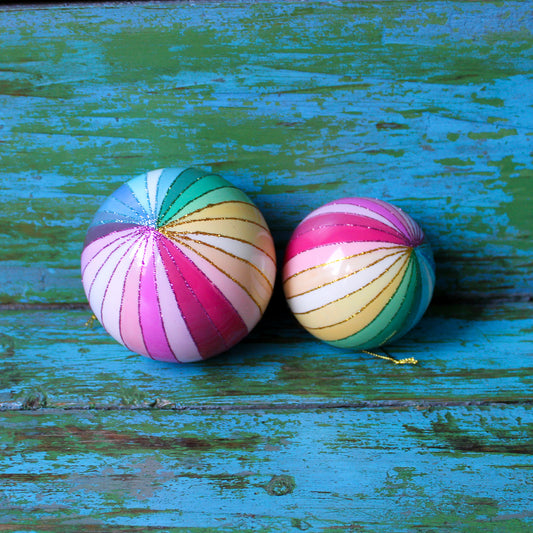 Rainbow Glitter Spectrum Bauble Ornament