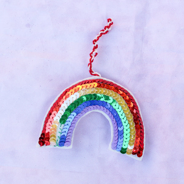Sequin Rainbow Ornament