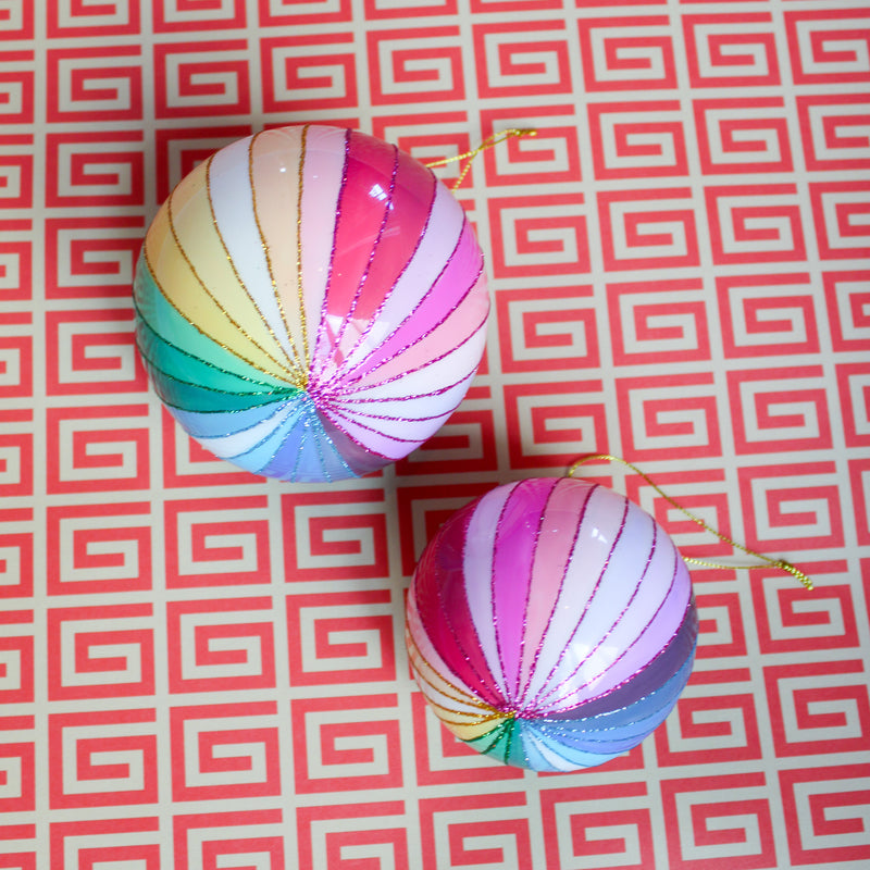 Rainbow Glitter Spectrum Bauble Ornament